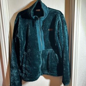 Columbia Teal Fleece Pullover Jacket NWOT